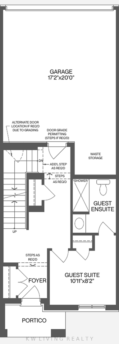 Optional ground floor with guest suite